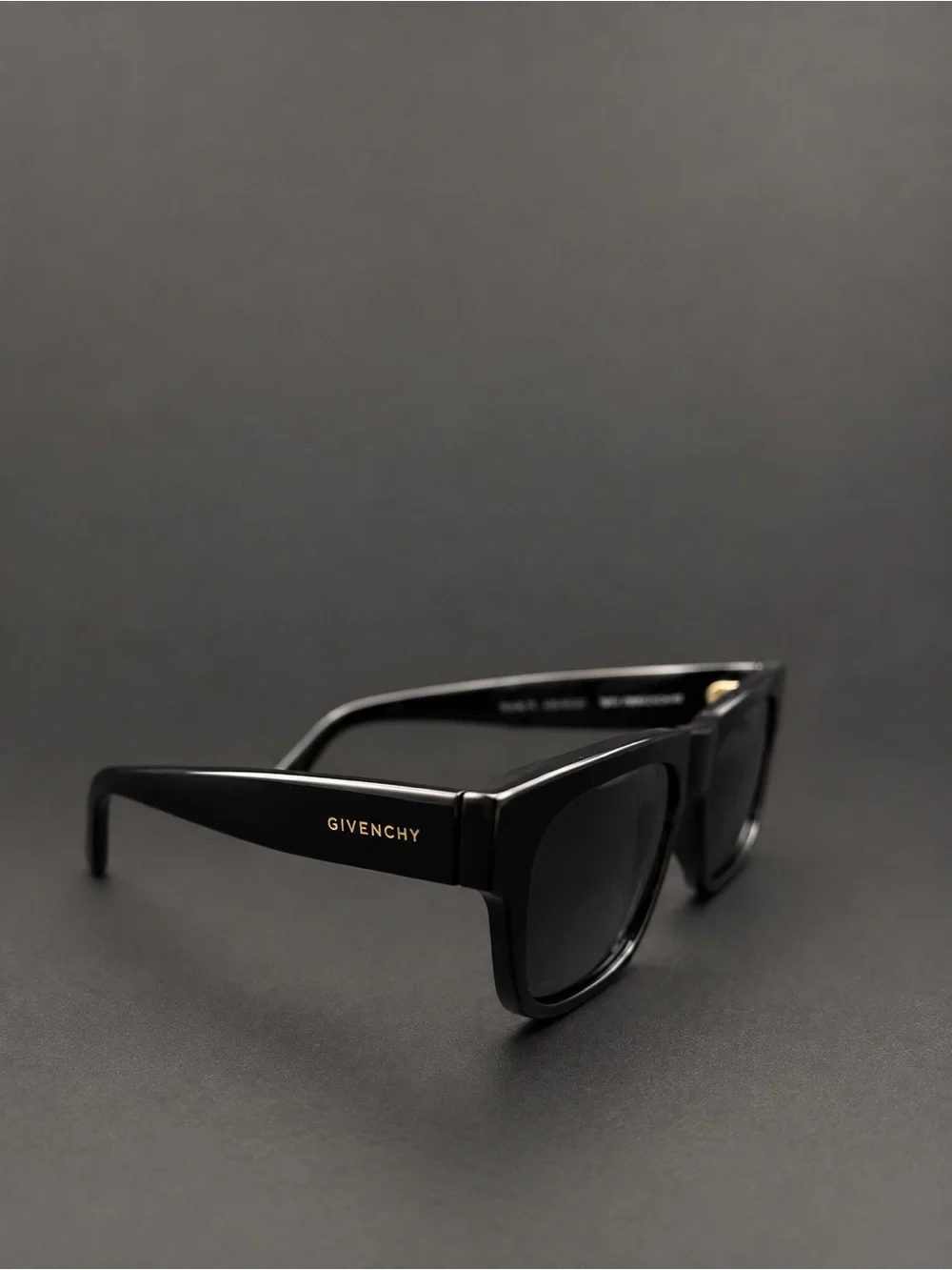 Givenchy Black Square Frame Sunglasses with Dark Lenses
